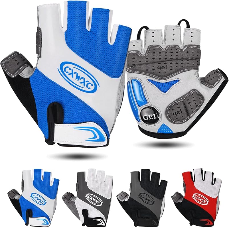 CXWXC Breathable Gel Cycling Gloves for Men and Women, Anti-Slip for R