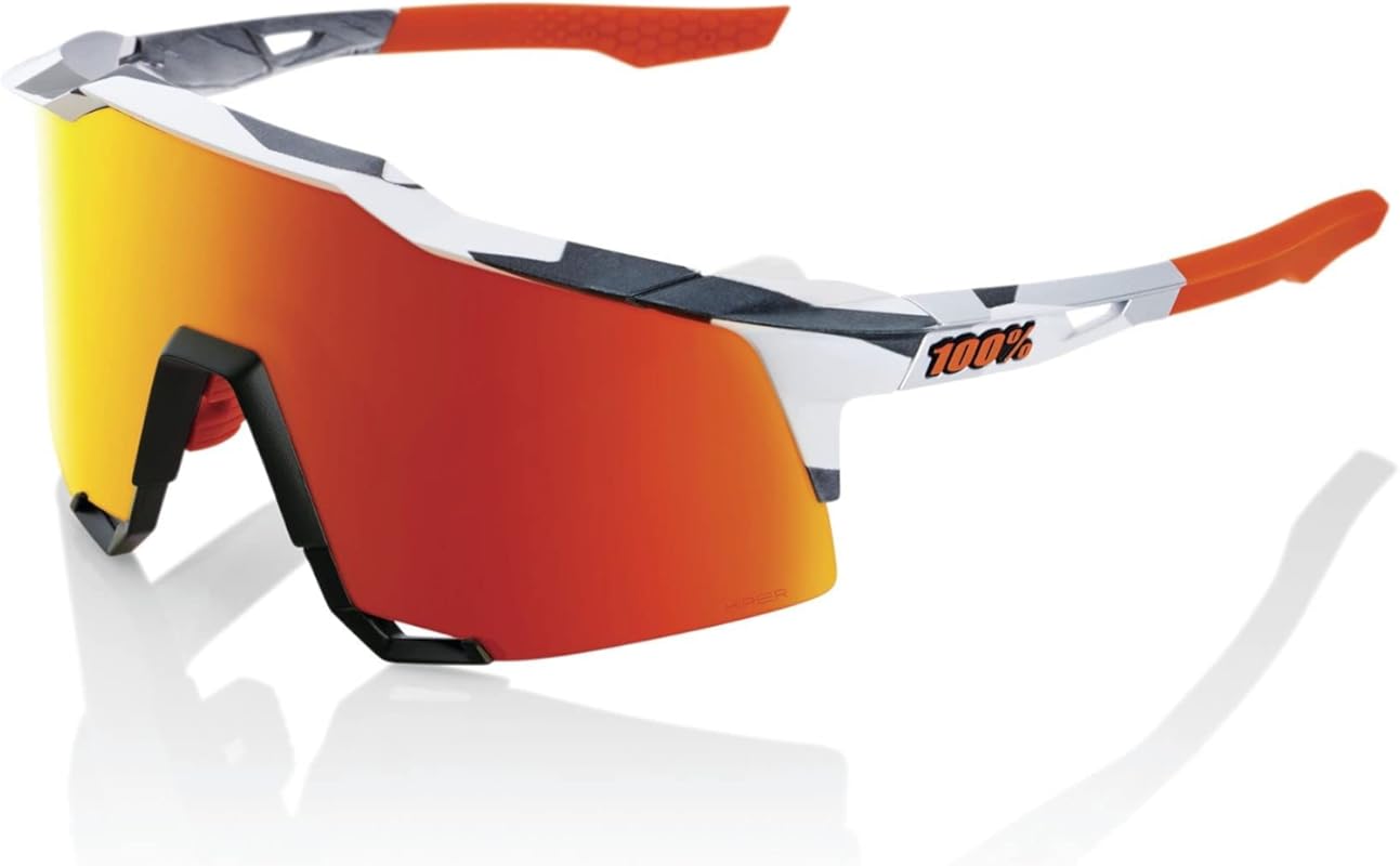 100% SPEEDCRAFT Cycling Sunglasses with HiPER Red Mirror Lens and Soft