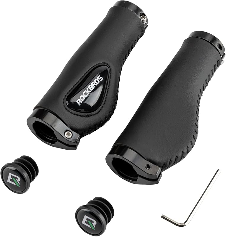ROCKBROS Ergonomic Bike Handle Grips, Soft Gel Dual Lock-On, for MTB a