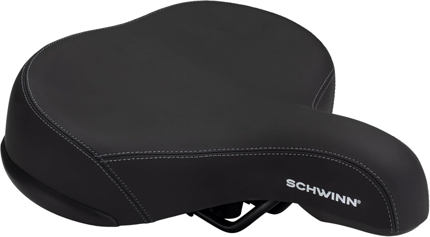 Schwinn Comfort Bike Seat with Quilted or Foam Padding, Weather-Resist