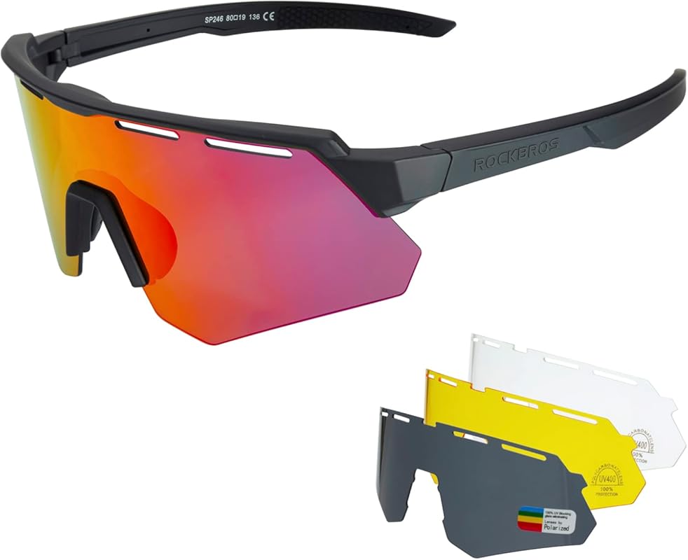 ROCKBROS Polarized Sports Sunglasses with UV400 Protection for Cycling