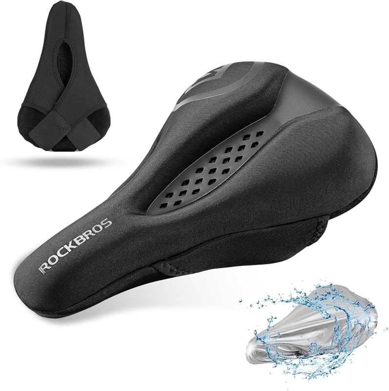 ROCKBROS Gel Padded Bike Seat Cushion, Comfortable Cover for Peloton a