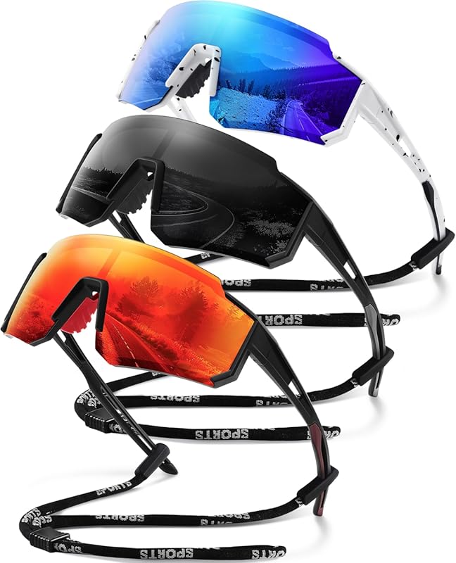 Lightweight TR90 Polarized Sport Sunglasses with UV Protection for Men