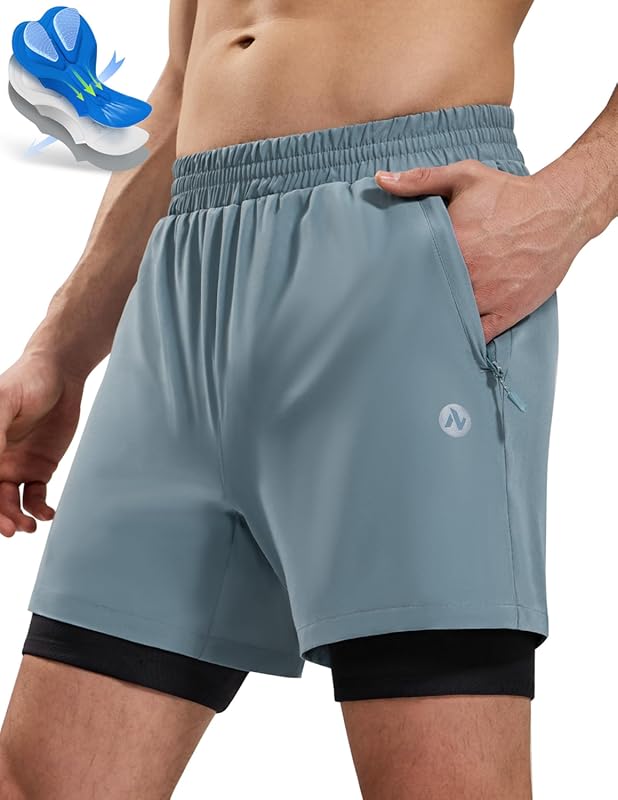Nepest Men's 4D Padded Mountain Bike Shorts with Zipper Pockets for MT