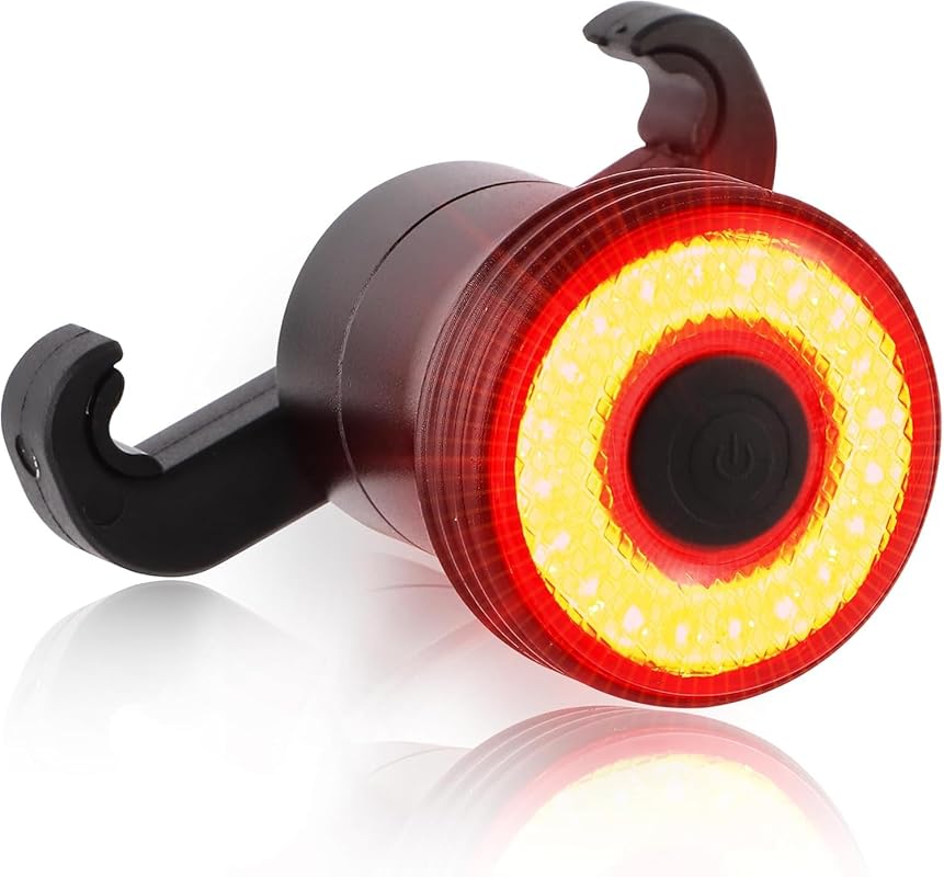 Smart Bike Tail Light, Brake Sensing, Auto On/Off, 22 LEDs, USB-C Rech