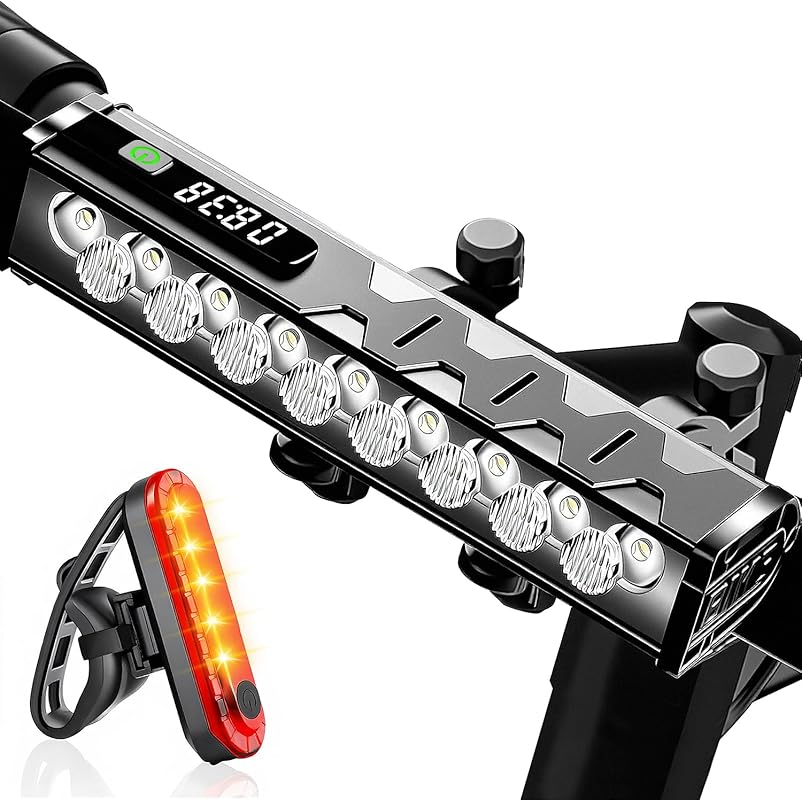 Vastfire 5000 Lumen USB Rechargeable Bike Light Set, 17-LED Super Brig