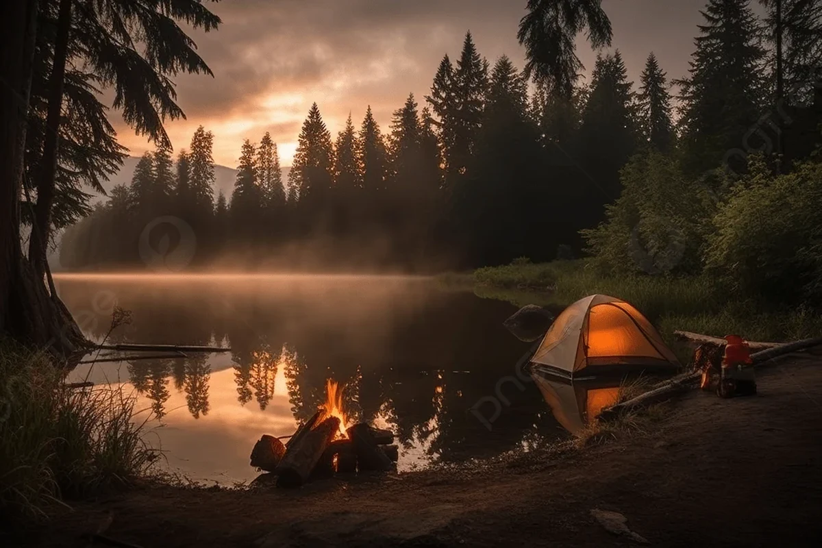 Sleeping bag laid flat for gentle cleaning and drying in a camping gear setup