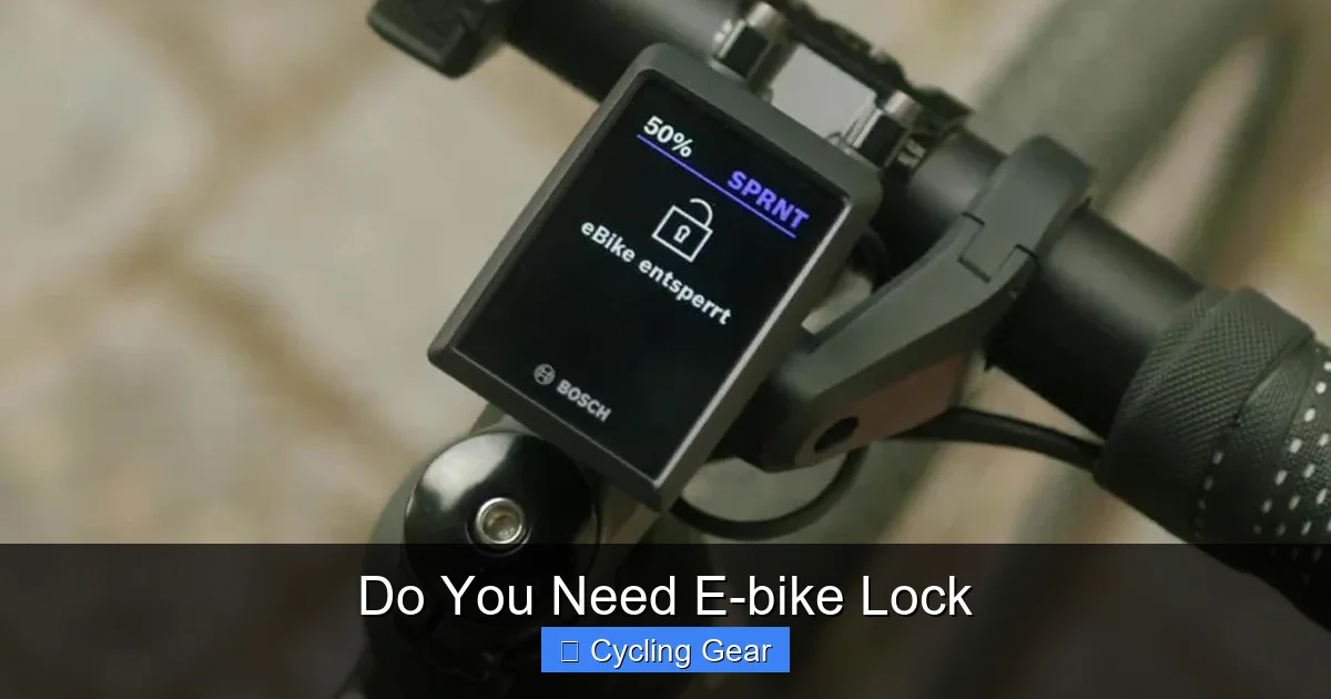 Do You Need E-bike Lock