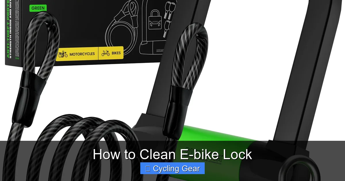 How to Clean E-bike Lock