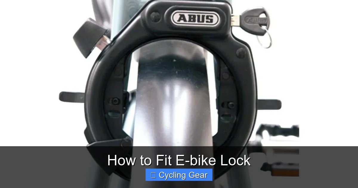 How to Fit E-bike Lock