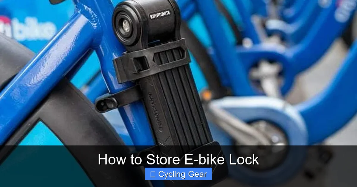 How to Store E-bike Lock