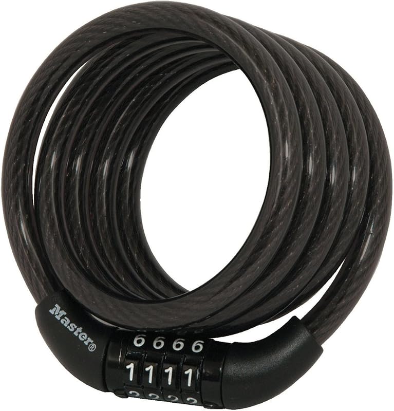 Master Lock 8143D Combination Bike Cable Lock with Vinyl Coating
