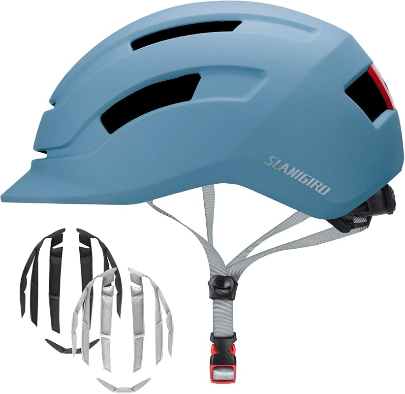Adult Urban Bike Helmet with Adjustable Fit System and Integrated Rear