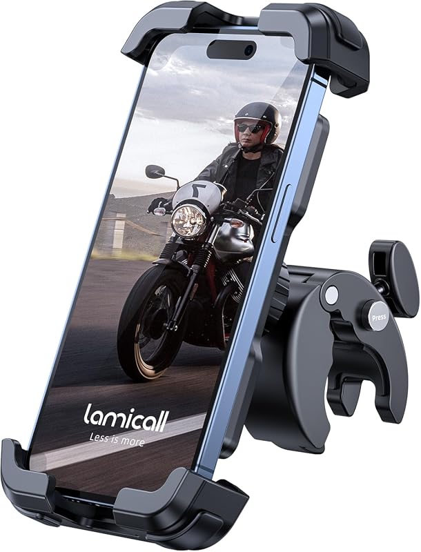 Lamicall Motorcycle Phone Mount with metal lock