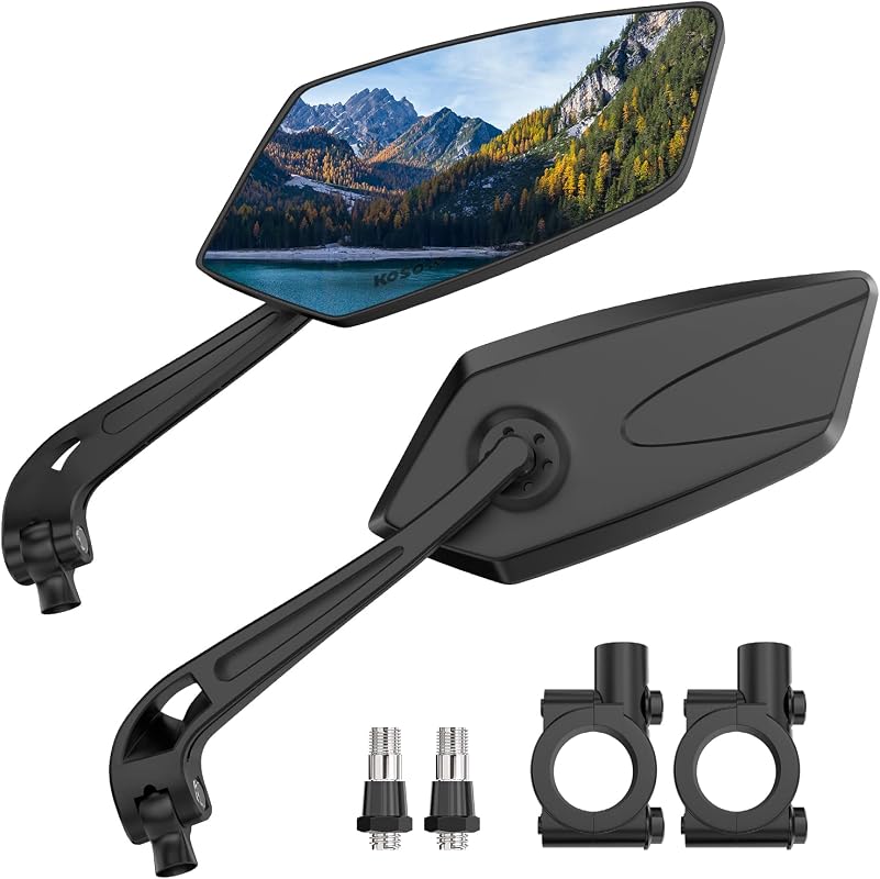 2 pack bike mirrors with 360 degree adjustment
