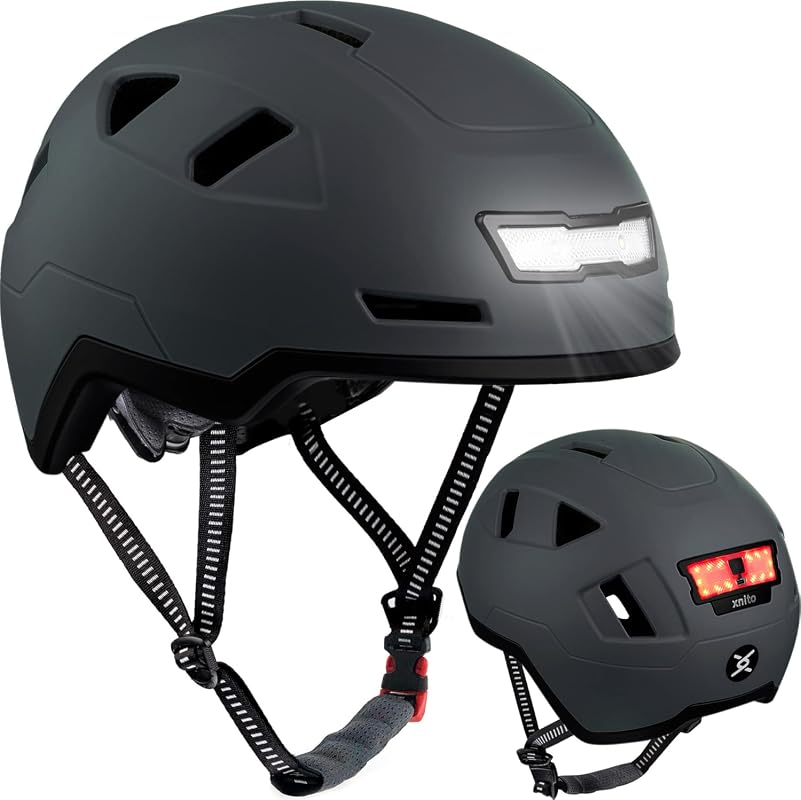 XNITO Urban Bike Helmet with LED Lights, Dual Certification, for E-Bik