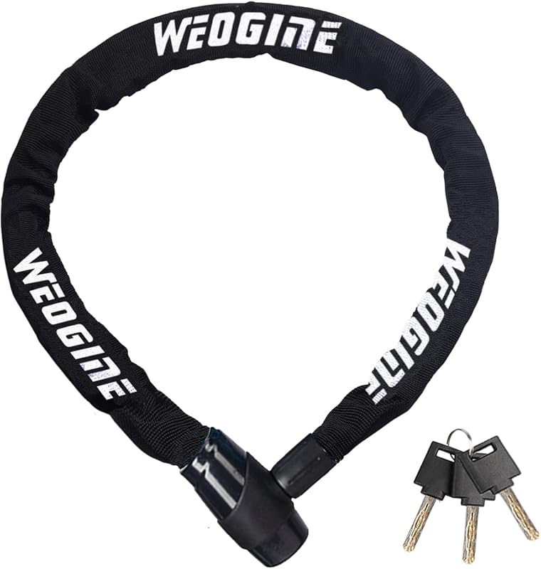 Heavy Duty Bike Chain Lock, 2.72 Ft Waterproof Anti-Theft Security wit