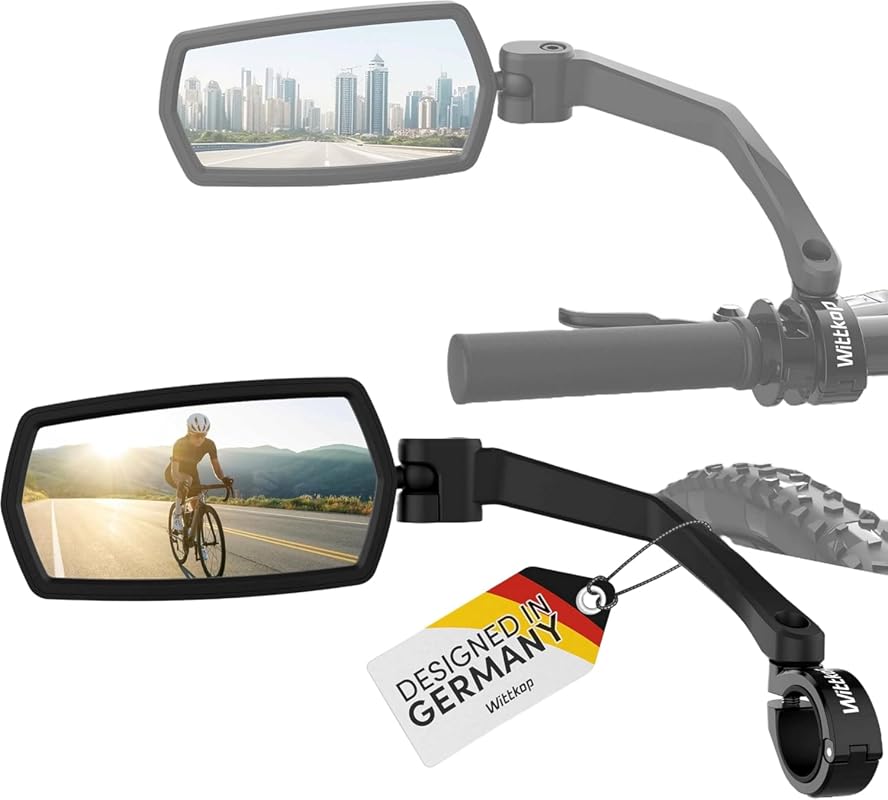 WITTKOP large rotatable foldable bike mirror