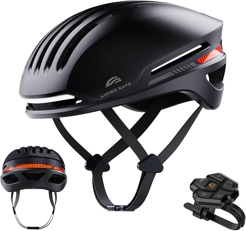 Smart Bluetooth Bike Helmet with Speakers, Remote Turn Signals, and Au