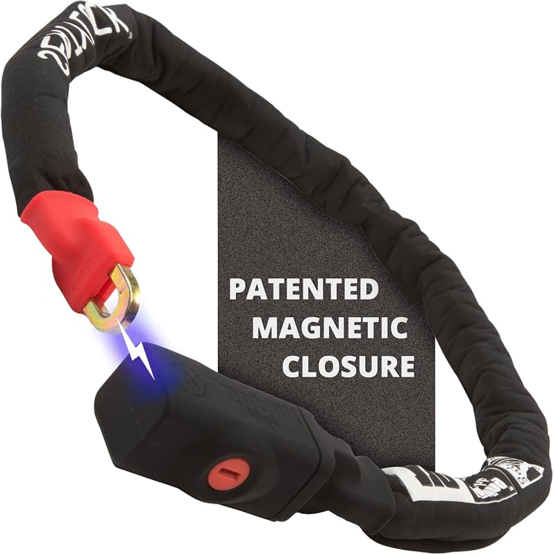 Seatylock Viking Bike Chain Lock with Key, Magnetic Design, Sold Secur