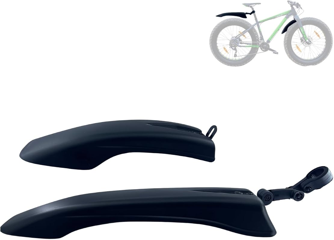 ZSYALY Fat Bike Front and Rear Fender Set for 20/24/26 x 4.0 Inch Tires