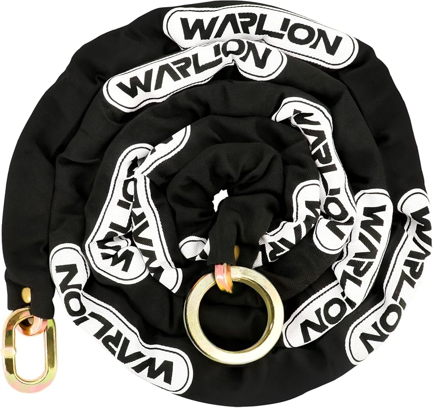 WARLION Heavy Duty Security Chain, 10-Foot Cut-Proof Motorcycle Chain