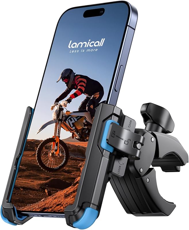 Lamicall Motorcycle Bike Phone Mount blue