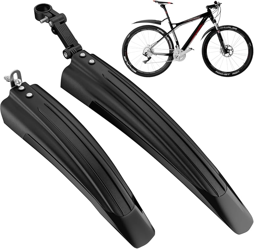 Cooryda Adjustable Bicycle Fender Set, Quick Release Front and Rear Mudguards for 20-26 Inch Bikes