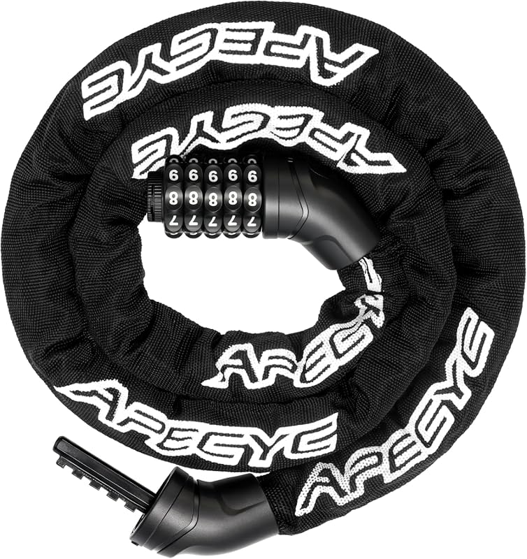 APECYC 5-Digit Heavy Duty Bike Chain Lock, 3-5 Foot Hardened Steel