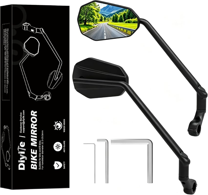 Diyife long bike mirror for handlebars