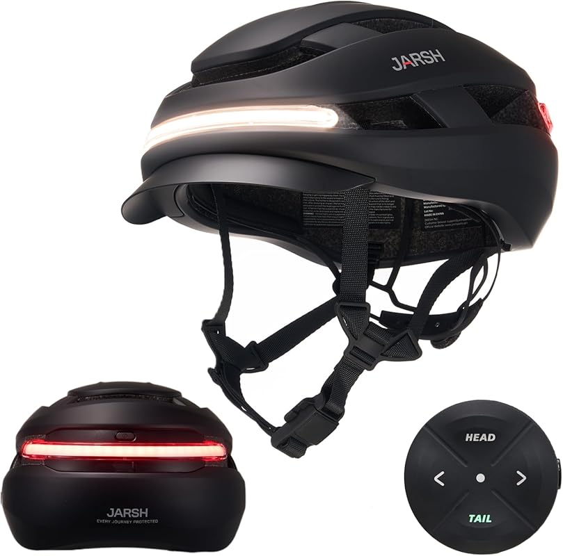 Commute Smart E-Bike Helmet with Lights, Turn Signals, Fidlock Buckle,