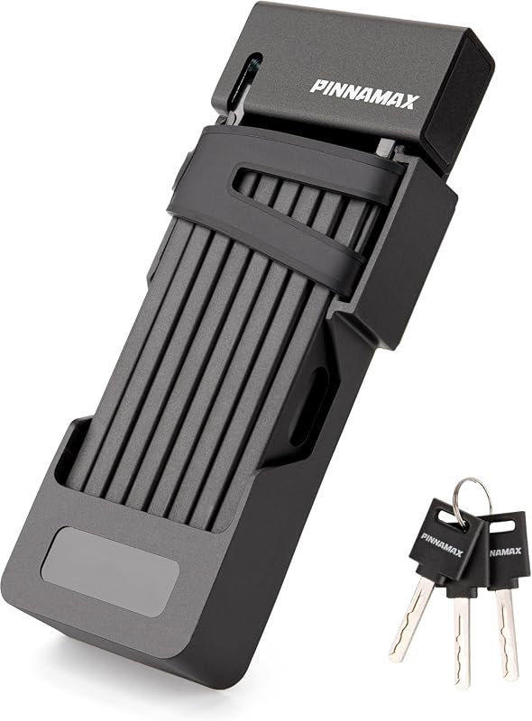 PINN-828-120 Foldable Bike Lock, Compact Folding Bicycle Lock with 3 K