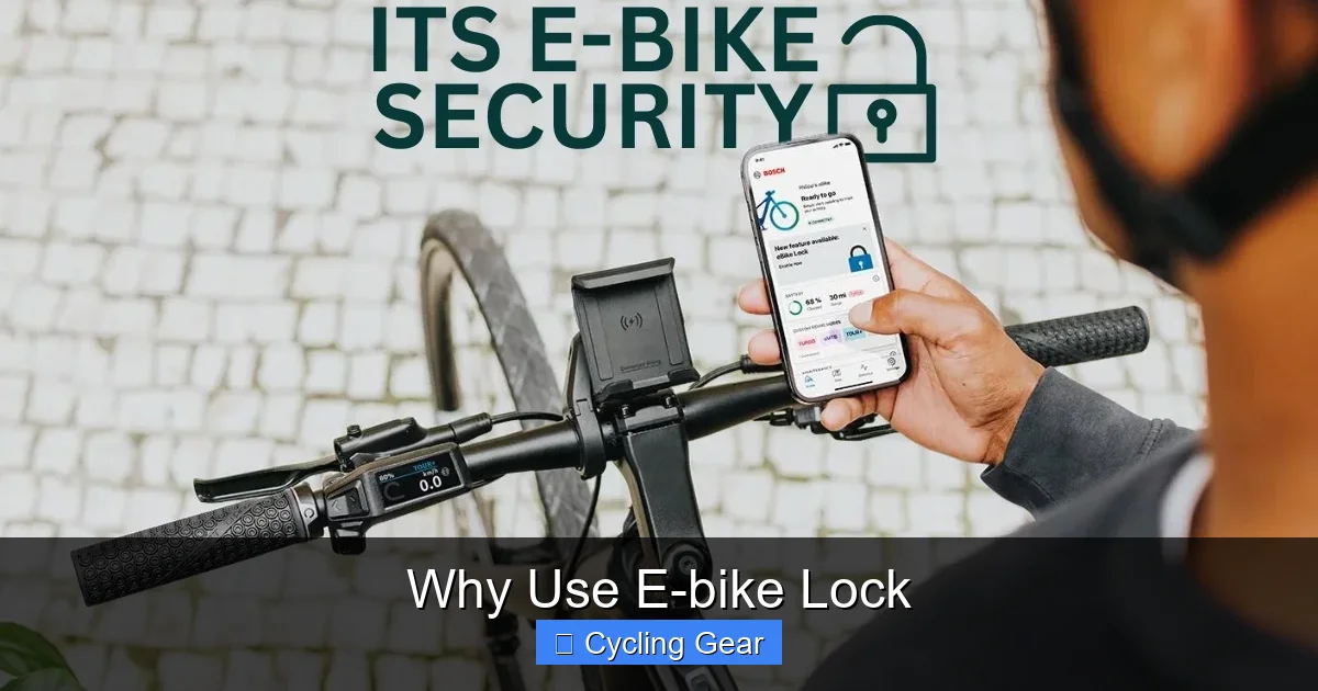 Why Use E-bike Lock