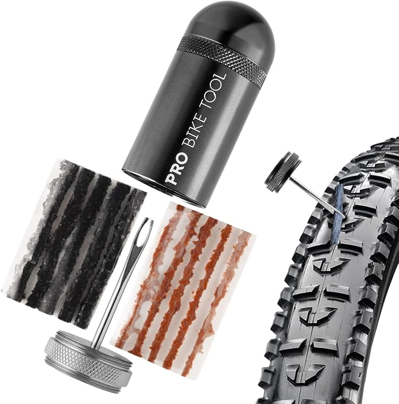 PRO Bike Tool Tubeless Bike Tyre Repair Kit for MTB and Road Bikes, Fast Puncture Fix