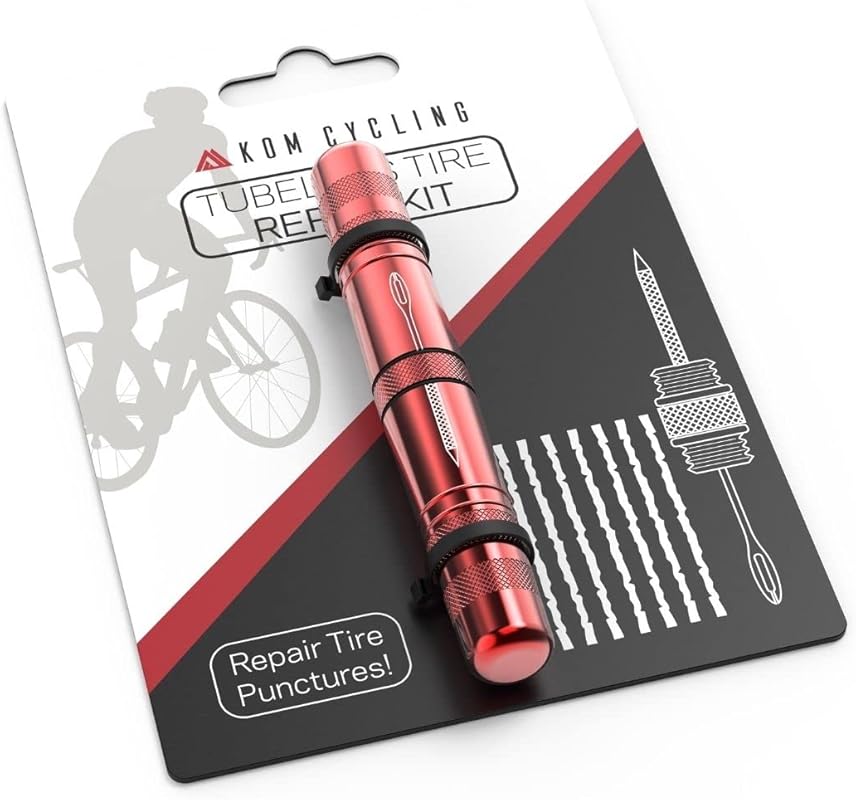 KOM Cycling Tubeless Tire Repair Kit for Mountain and Road Bikes, 8 Colors