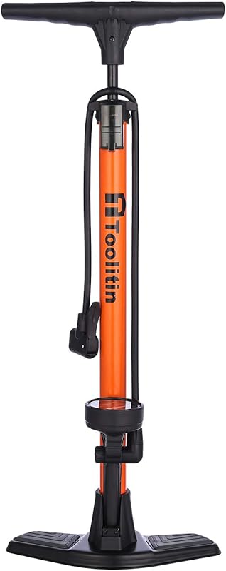 TOOLITIN Floor Bike Pump with Gauge