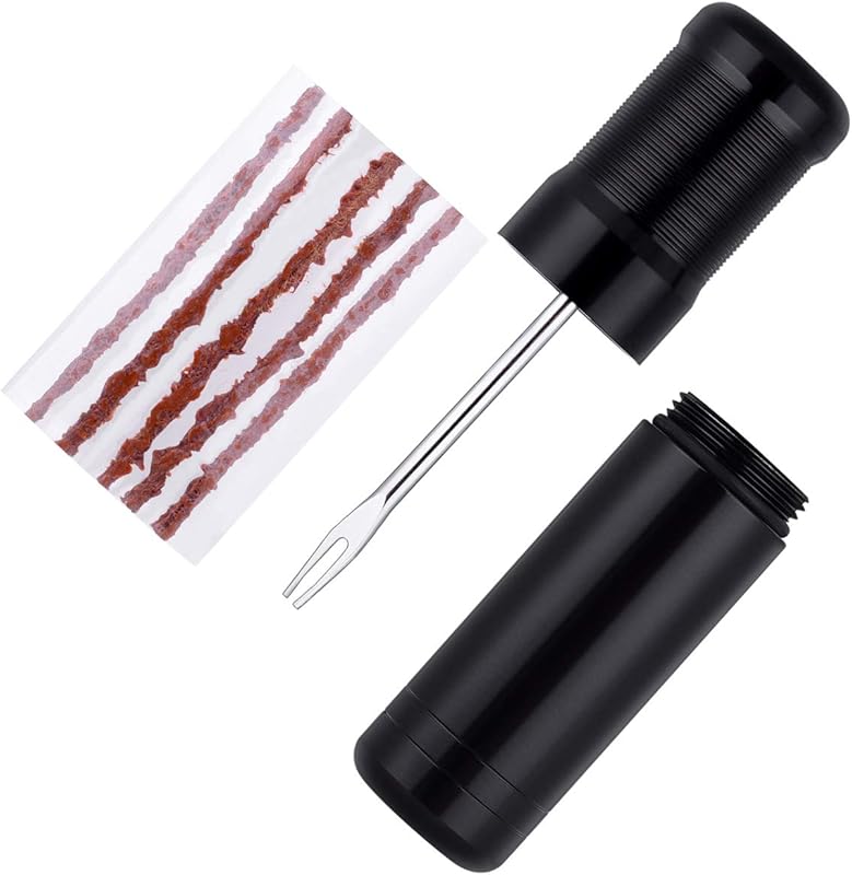Tubeless Bike Tire Repair Kit for Road and Mountain Bikes, Storage Canister and Plugs