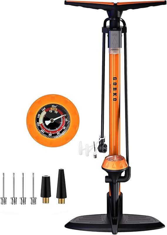 GOBKO Bike Floor Pump with Gauge