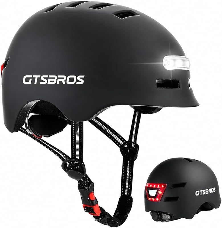 Adult Bike Helmet with LED Lights