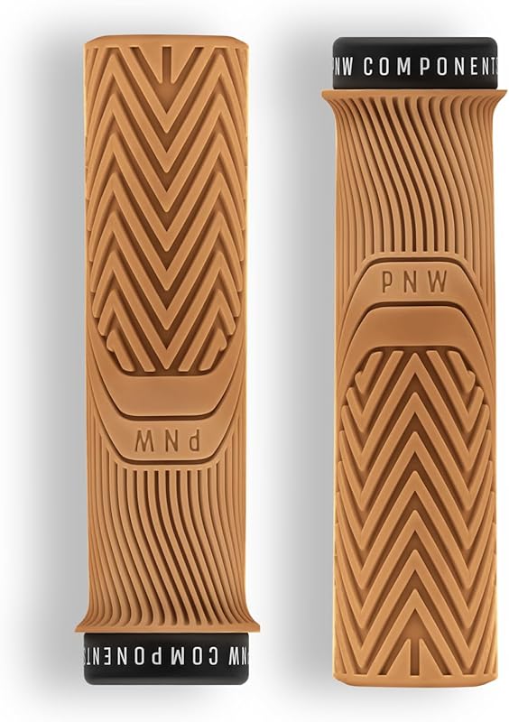 PNW Components Loam Lock-On MTB Grips, Tacky Rubber Ergonomic Trail and Enduro Handlebar Grips
