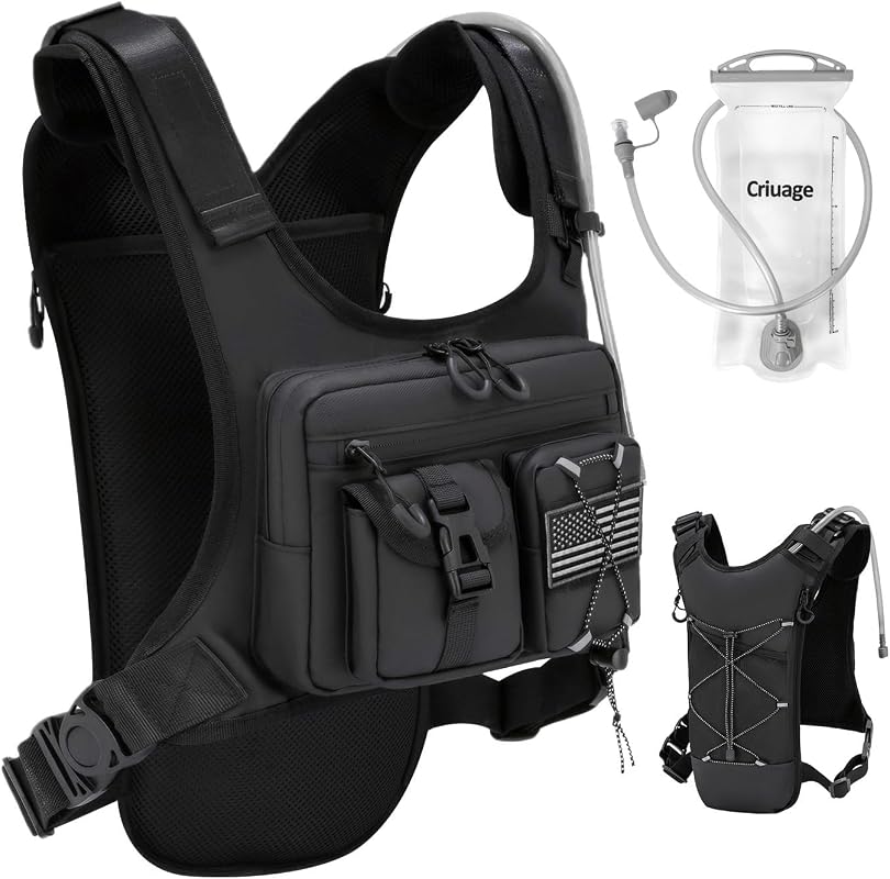 Criuage USA Patent Lightweight Running Hydration Vest Backpack with 2.0L Water Bladder for Men and Women