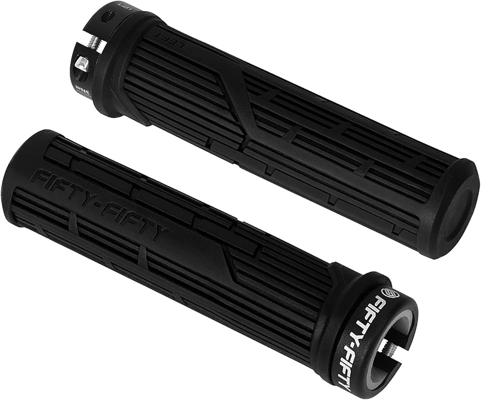 FIFTY-FIFTY Single Lock-On MTB Grips, Soft Non-Slip Comfort for Mountain and Downhill Riding