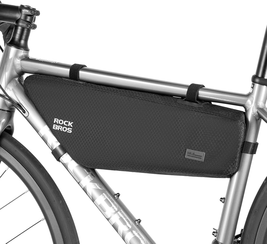 ROCKBROS 2.9L Waterproof Bike Frame Bag with Large Capacity and Narrow Edge Design