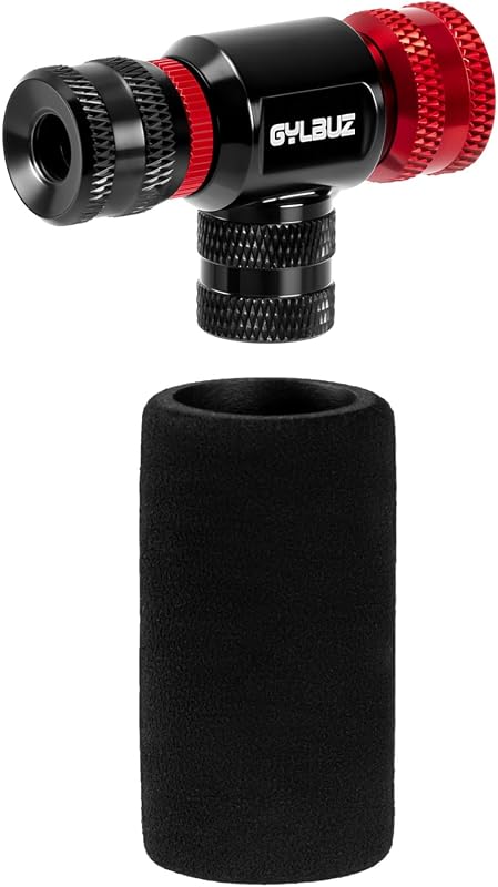Portable CO2 Bike Inflator with insulated sleeve for Presta and Schrader