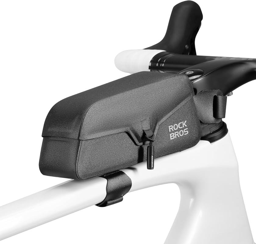 ROCKBROS Magnetic Flap Bike Frame Bag, Waterproof Top Tube Storage for Road and MTB Bikes