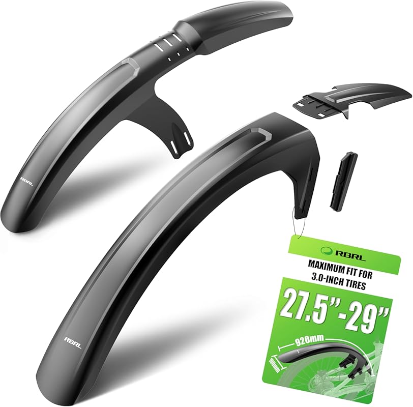 RBRL MTB E-Bike Bike Fender Set, Full Coverage Mudguards for 27.5/29 Inch Wheels