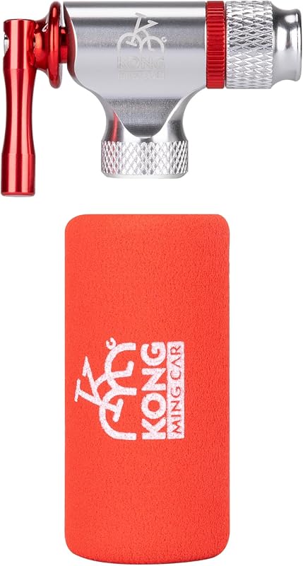 CO2 inflator kit for mountain and road bicycles with foam protective pad