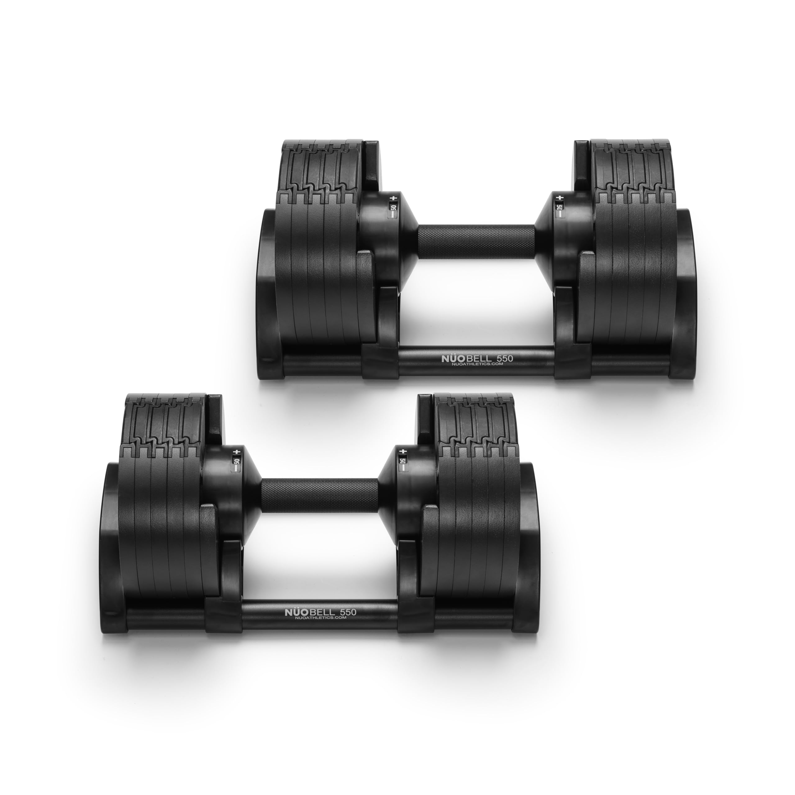 NÜOBELL® Adjustable Dumbbell Set, 5-50 LB or 5-80 LB, Easy Twist 2024-25 Model,