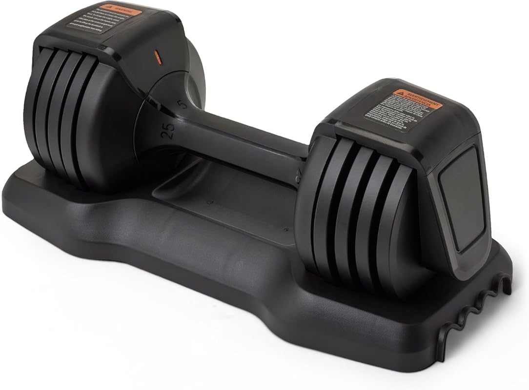 Amazon Basics Adjustable Dumbbell, 25 lb, Compact Home Workout Weight