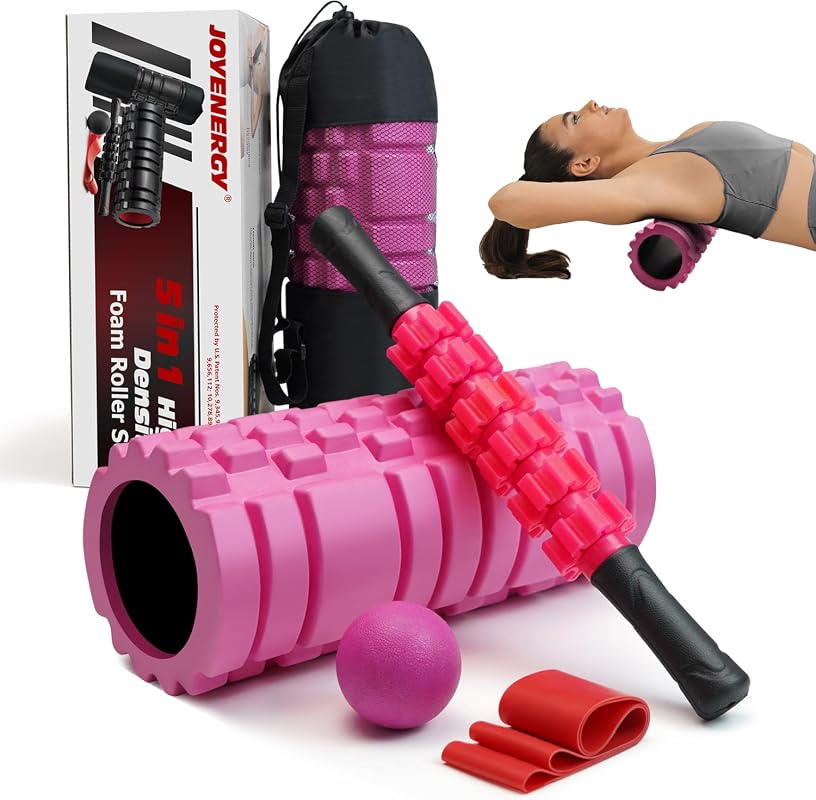 5-in-1 High-Density Patented Foam Roller Exercise Set for Muscle Recovery